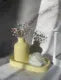set of 3 (1 mini flowers vase +1 ovel tray +1 poney rose flower candle)