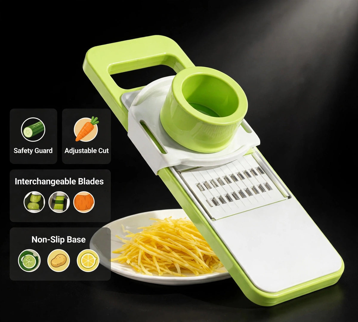 Multi-Function Vegetable Slicer & Grater - 5-in-1 Mandoline Cutter